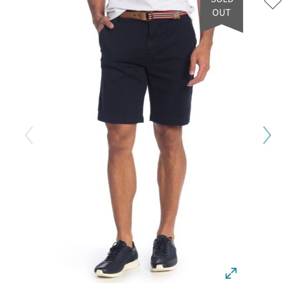 7 For All Mankind Black Chino Shorts 8.5 Inseam